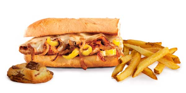 Grilled chicken philly sub kids meal