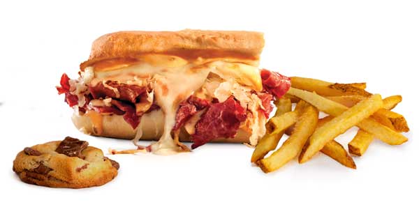 Grilled reuben sub kids meal